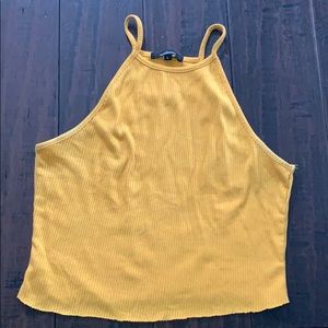 forever 21 yellow cropped tank